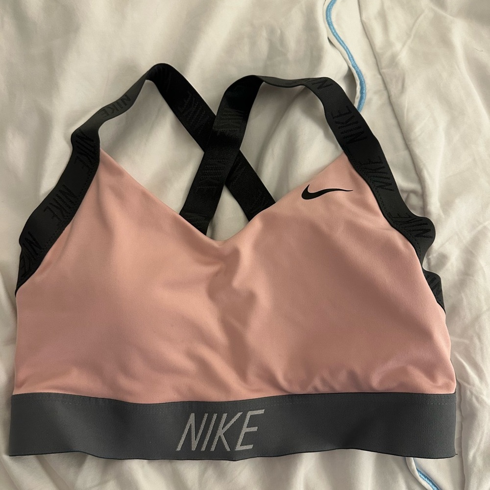 Nike Women's Blush and Black Sports Bra
